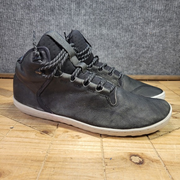 Vivobarefoot Borough Men's EU 45 US 11 Casual Black Camel Hide Barefoot Sneakers